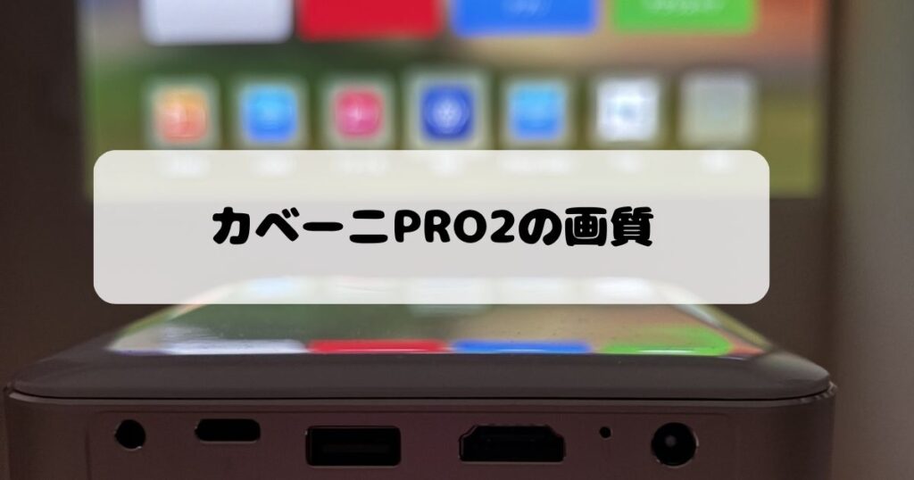 【正直レビュー】カベーニPRO2の画質