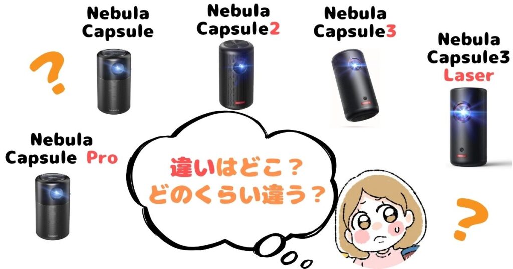 Anker Nebula Capsuleシリーズどれがいい？5機種の違いを比較