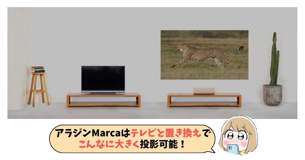 テレビとアラジンMarca