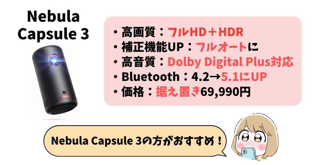 Nebula Capsule 3は高画質・高音質・高機能まとめの図解